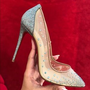 Bnib Christian louboutin follie Strass 100 silver